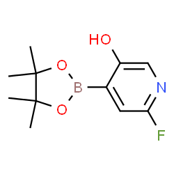 2-Fluoro-5-hydroxypyridine-4-boronic acid pinacol ester结构式