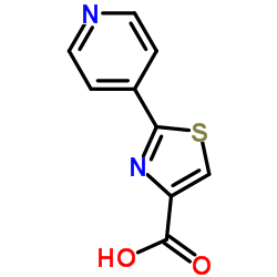 2-(4-吡啶基)噻唑-4-羧酸结构式