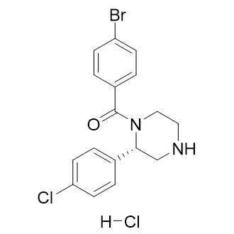 (S)-(4-Bromophenyl)(2-(4-chlorophenyl)piperazin-1-yl)methanone hydrochloride Structure
