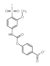 (4-nitrophenyl) N-(4-fluorosulfonyl-3-methoxy-phenyl)carbamate结构式