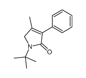 1-tert-butyl-3-methyl-4-phenyl-2H-pyrrol-5-one结构式
