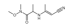 2-(2-cyano-1-methylvinylamino)-N-methoxy-N-methylpropionamide Structure