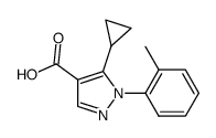 5-Cyclopropyl-1-(2-methylphenyl)-1H-pyrazole-4-carboxylic acid structure