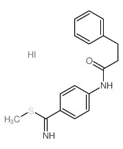 Benzenecarboximidothioicacid, 4-[(1-oxo-3-phenylpropyl)amino]-, methyl ester, hydriodide (1:1) picture