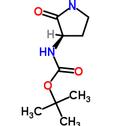 Carbamic acid, [(3R)-2-oxo-3-pyrrolidinyl]-, 1,1-dimethylethyl ester (9CI) Structure