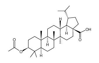 (1S,3aS,5aR,5bR,7aR,9S,11aR,11bR,13aR,13bR)-9-acetoxy-1-isopropyl-5a,5b,8,8,11a-pentamethylicosahydro-3aH-cyclopenta[a]chrysene-3a-carboxylic acid Structure