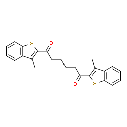 1,6-BIS-(3-METHYL-BENZO[B]THIOPHEN-2-YL)-HEXANE-1,6-DIONE结构式