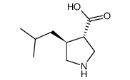 (3s,4s)-4-isobutylpyrrolidine-3-carboxylic acid Structure