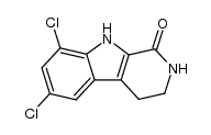 6,8-dichloro-2,3,4,9-tetrahydro-1H-pyrido[3,4-b]indol-1-one结构式