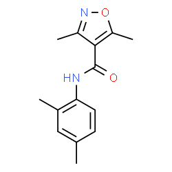 N-(2,4-DIMETHYLPHENYL)-3,5-DIMETHYL-4-ISOXAZOLECARBOXAMIDE结构式