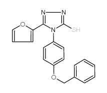 4-[4-(BENZYLOXY)PHENYL]-5-(2-FURYL)-4H-1,2,4-TRIAZOLE-3-THIOL Structure