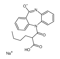 α-Butyl-10,11-dihydro-β,11-dioxo-5H-dibenzo[b,e][1,4]diazepine-5-propionic acid sodium salt结构式
