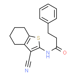 N-(3-Cyano-4,5,6,7-tetrahydro-2-benzothienyl)-3-phenylpropanamide Structure