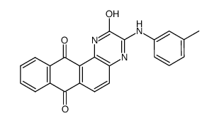 2-Hydroxy-3-[(3-methylphenyl)amino]naphtho[2,3-f]quinoxaline-7,12-dione structure