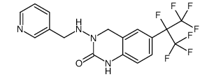 6-(1,1,1,2,3,3,3-heptafluoropropan-2-yl)-3-(pyridin-3-ylmethylamino)-1,4-dihydroquinazolin-2-one Structure