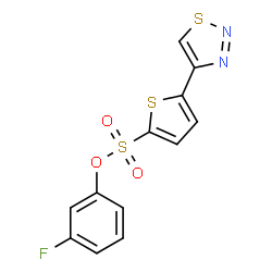 3-Fluorophenyl 5-(1,2,3-thiadiazol-4-yl)-2-thiophenesulfonate Structure