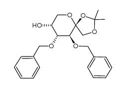 1,2-O-isopropylidene-3,4-di-O-benzyl-β-D-fructopyranose Structure