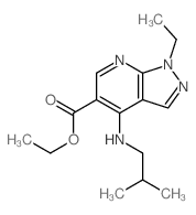 ethyl 9-ethyl-5-(2-methylpropylamino)-2,8,9-triazabicyclo[4.3.0]nona-1,3,5,7-tetraene-4-carboxylate结构式