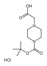 2-(4-(tert-Butoxycarbonyl)piperazin-1-yl)acetic acid hydrochloride structure