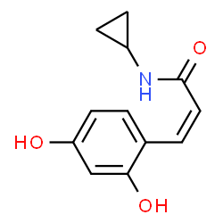 2-Propenamide, N-cyclopropyl-3-(2,4-dihydroxyphenyl)- (9CI)结构式