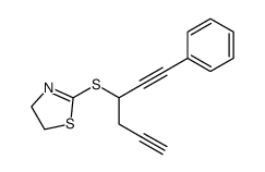 2-(1-phenylethynyl-but-3-ynylsulfanyl)-4,5-dihydro-thiazole结构式