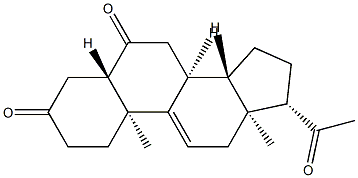 5α-Pregn-9(11)-ene-3,6,20-trione结构式