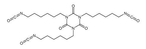 (2,4,6-Trioxotriazine-1,3,5(2H,4H,6H)-Triyl)Tris(Hexamethylene) Isocyanate Structure