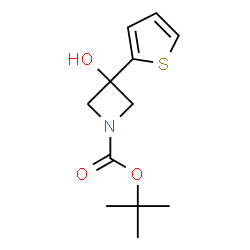 3-HYDROXY-3-THIOPHEN-2-YLAZETIDINE-1-CARBOXYLIC ACID TERT-BUTYL ESTER Structure