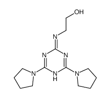 2-[(4,6-di-1-Pyrrolidinyl-1,3,5-triazin-2-yl)amino]-ethanol结构式