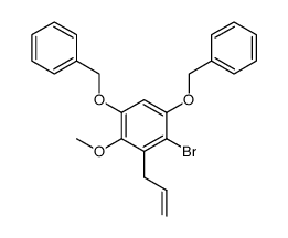 (((5-allyl-4-bromo-6-methoxy-1,3-phenylene)bis(oxy))bis(methylene))dibenzene Structure