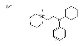 N-cyclohexyl-N-[2-(1-methylpiperidin-1-ium-1-yl)ethyl]aniline,bromide Structure