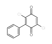 2,5-Cyclohexadiene-1,4-dione,2,5-dichloro-3-phenyl- Structure