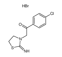 1-(4-chloro-phenyl)-2-(2-imino-thiazolidin-3-yl)-ethanone, hydrobromide Structure