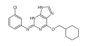 N-(3-chlorophenyl)-6-(cyclohexylmethoxy)-7H-purin-2-amine结构式