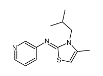 4-methyl-3-(2-methylpropyl)-N-pyridin-3-yl-1,3-thiazol-2-imine结构式