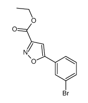 ethyl 5-(3-bromophenyl)-1,2-oxazole-3-carboxylate结构式