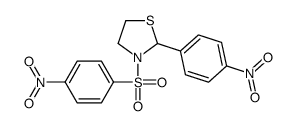 (9CI)-2-(4-硝基苯基)-3-[(4-硝基苯基)磺酰基]-噻唑烷结构式