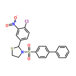 3-(4-Biphenylylsulfonyl)-2-(4-chloro-3-nitrophenyl)-1,3-thiazolidine结构式