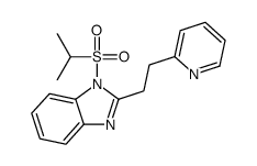 1-propan-2-ylsulfonyl-2-(2-pyridin-2-ylethyl)benzimidazole结构式