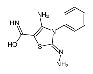 4-amino-2-hydrazinylidene-3-phenyl-1,3-thiazole-5-carboxamide Structure