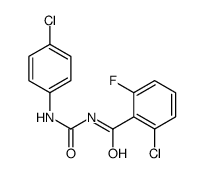 2-chloro-N-[(4-chlorophenyl)carbamoyl]-6-fluorobenzamide结构式