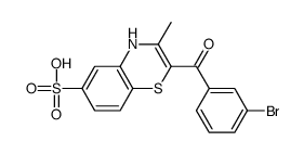2-(3-bromobenzoyl)-3-methyl-4H-1,4-benzothiazine-6-sulfonic acid Structure