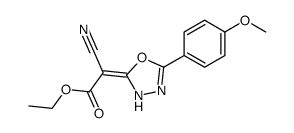 [5-(4-methoxy-phenyl)-[1,3,4]oxadiazol-2-yl]-cyano-acetic acid ethyl ester结构式