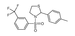 Thiazolidine, 2-(4-methylphenyl)-3-[[3-(trifluoromethyl)phenyl]sulfonyl]- (9CI) picture