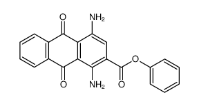 1,4-Diamino-9,10-dioxo-9,10-dihydro-anthracene-2-carboxylic acid phenyl ester结构式