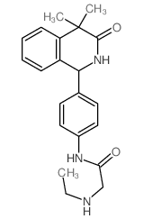 Acetamide, 2-(ethylamino)-N-(4-(1,2,3,4-tetrahydro-4,4-dimethyl-3-oxo-1-isoquinolinyl)phenyl)- Structure