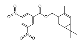 (4,7,7-trimethyl-3-bicyclo[4.1.0]hept-4-enyl)methyl 3,5-dinitrobenzoate结构式