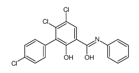 4',5,6-Trichloro-2-hydroxy-N-phenyl-(1,1'-biphenyl)-3-carboxamide结构式