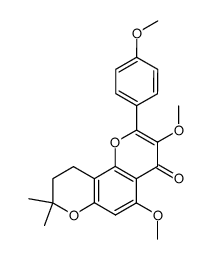 3,5,4'-trimethoxy-6'',6''-dimethyldihydropyrano[2'',3'':7,8]flavone Structure