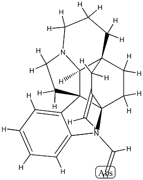 (2α,5α)-3-Methyleneaspidofractinine-1-carbaldehyde structure